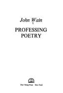 Tapa de Professing poetry