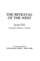 Tapa de The betrayal of the West