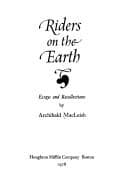 Tapa de Riders on the Earth
