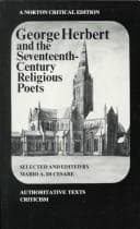 Tapa de George Herbert and the seventeenth-century religious poets