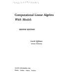 Tapa de Computational linear algebra with models