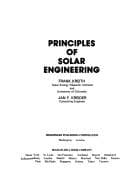 Tapa de Principles of solar engineering