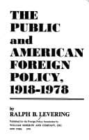 Tapa de The public and American foreign policy, 1918-1978