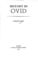 Tapa de History in Ovid