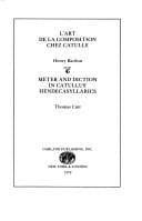 Tapa de L' art de la composition chez Catulle