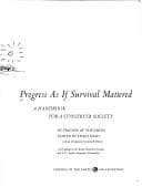 Tapa de Progress as if survival mattered