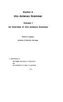 Tapa de An overview of Uto-Aztecan grammar