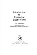 Tapa de Introduction to ecological biochemistry