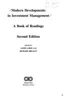 Tapa de Modern developments in investment management