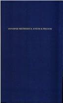 Tapa de Synopsis methodica avium & piscium