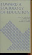 Tapa de Toward a sociology of education