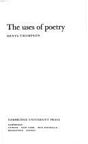 Tapa de The uses of poetry