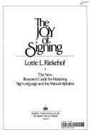Tapa de The joy of signing