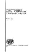 Tapa de Twenty modern British playwrights