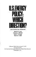 Tapa de U.S. energy policy, which direction?