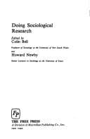 Tapa de Doing sociological research