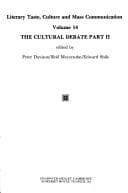 Tapa de The Cultural debate