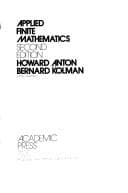 Tapa de Applied finite mathematics
