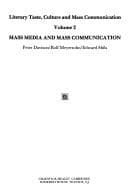 Tapa de Literary taste, culture, and mass communication