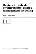 Tapa de Regional residuals environmental quality management modeling