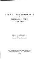 Tapa de The military and society in colonial Peru, 1750-1810
