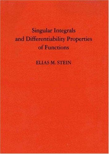 Tapa de Singular integrals and differentiability properties of functions
