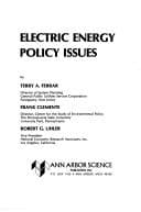 Tapa de Electric energy policy issues
