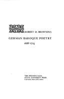Tapa de German baroque poetry, 1618-1723