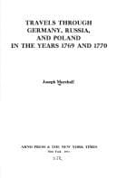 Tapa de Travels through Germany, Russia, and Poland in the years 1769 and 1770