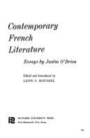 Tapa de Contemporary French literature