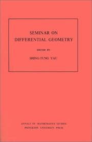 Tapa de Seminar on differential geometry