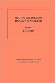 Tapa de Beijing Lectures in Harmonic Analysis. (AM-112), Volume 112 (Annals of Mathematics Studies)
