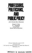 Tapa de Professors, politicians, and public policy