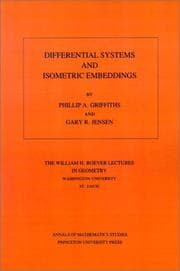Tapa de Differential systems and isometric embeddings