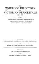 Tapa de The Waterloo directory of Victorian periodicals, 1824-1900