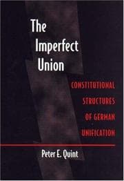 Tapa de The imperfect union