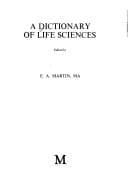 Tapa de A Dictionary of life sciences