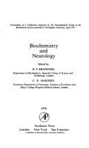 Tapa de Biochemistry and neurology