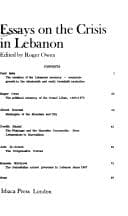 Tapa de Essays on the crisis in Lebanon