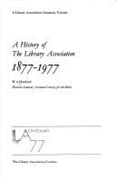 Tapa de A history of the Library Association, 1877-1977
