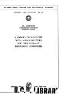 Tapa de A theory of elasticity with microstructure for directionally reinforced composites