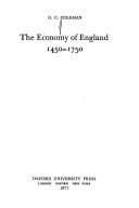 Tapa de The economy of England, 1450-1750