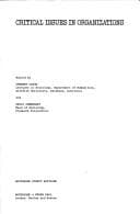 Tapa de Critical issues in organizations