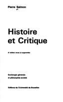 Tapa de Histoire et critique