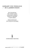 Tapa de Lehramt und Theologie im 16. Jahrhundert