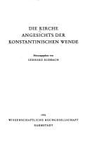 Tapa de Die Kirche angesichts der konstantinischen Wende