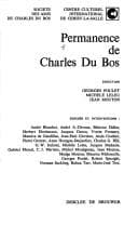 Tapa de Permanence de Charles Du Bos