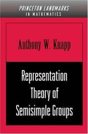 Tapa de Representation theory of semisimple groups