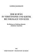 Tapa de Der Ḳurʼān in Verständnis und Kritik bei Nikolaus von Kues