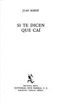 Tapa de Si te dicen que caí